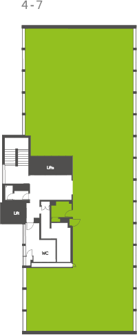 Floors 4 to 7 Floorplan - 32 Eyre Street